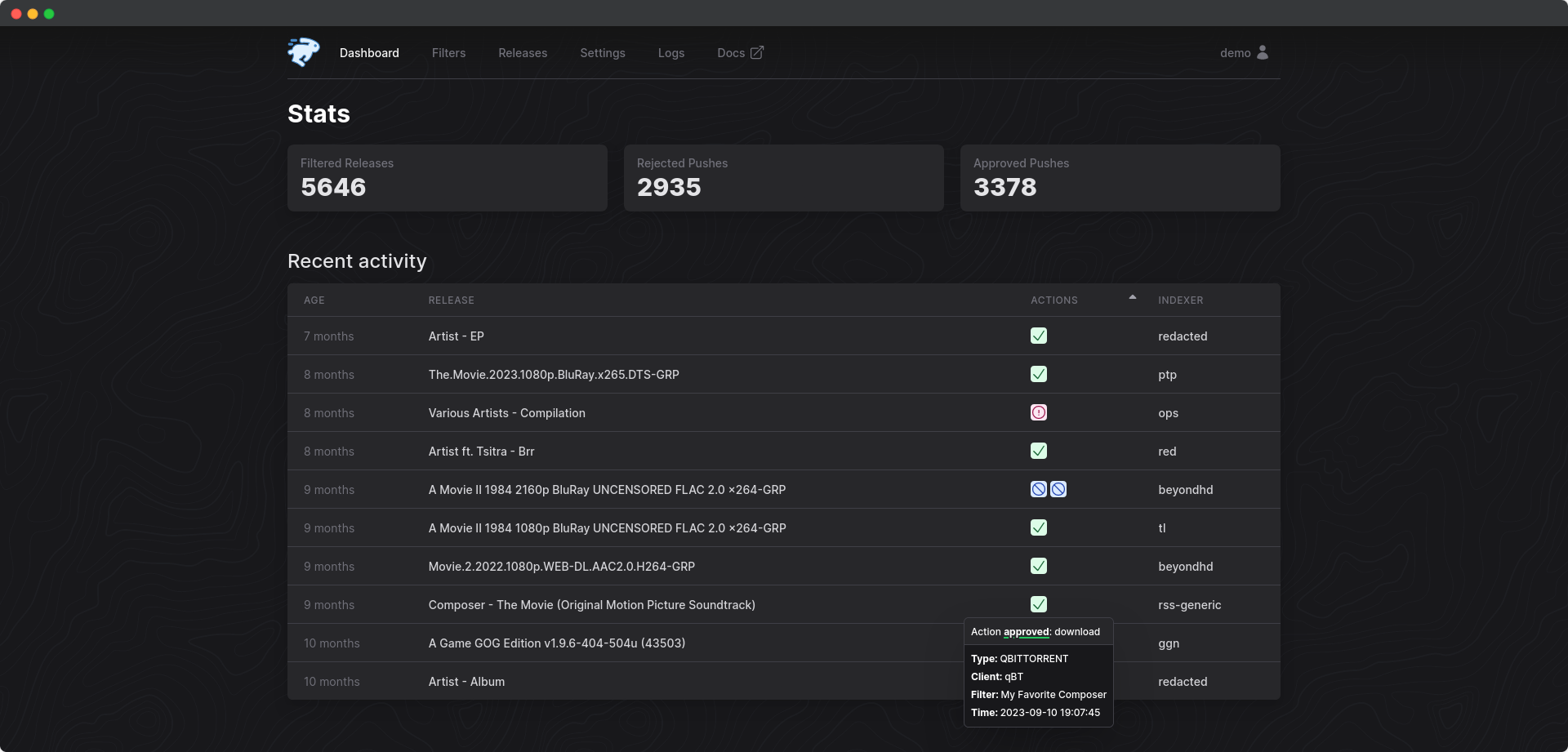 Autobrr Screenshot