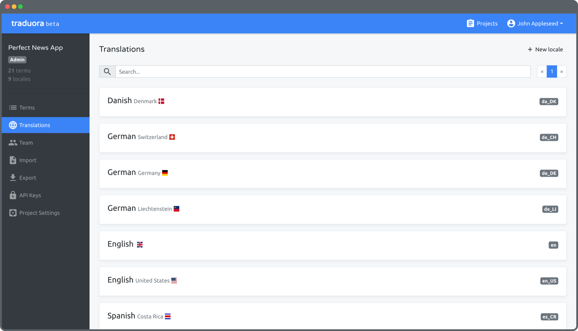 Traduora Screenshot