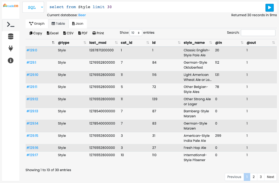ArcadeDB Screenshot