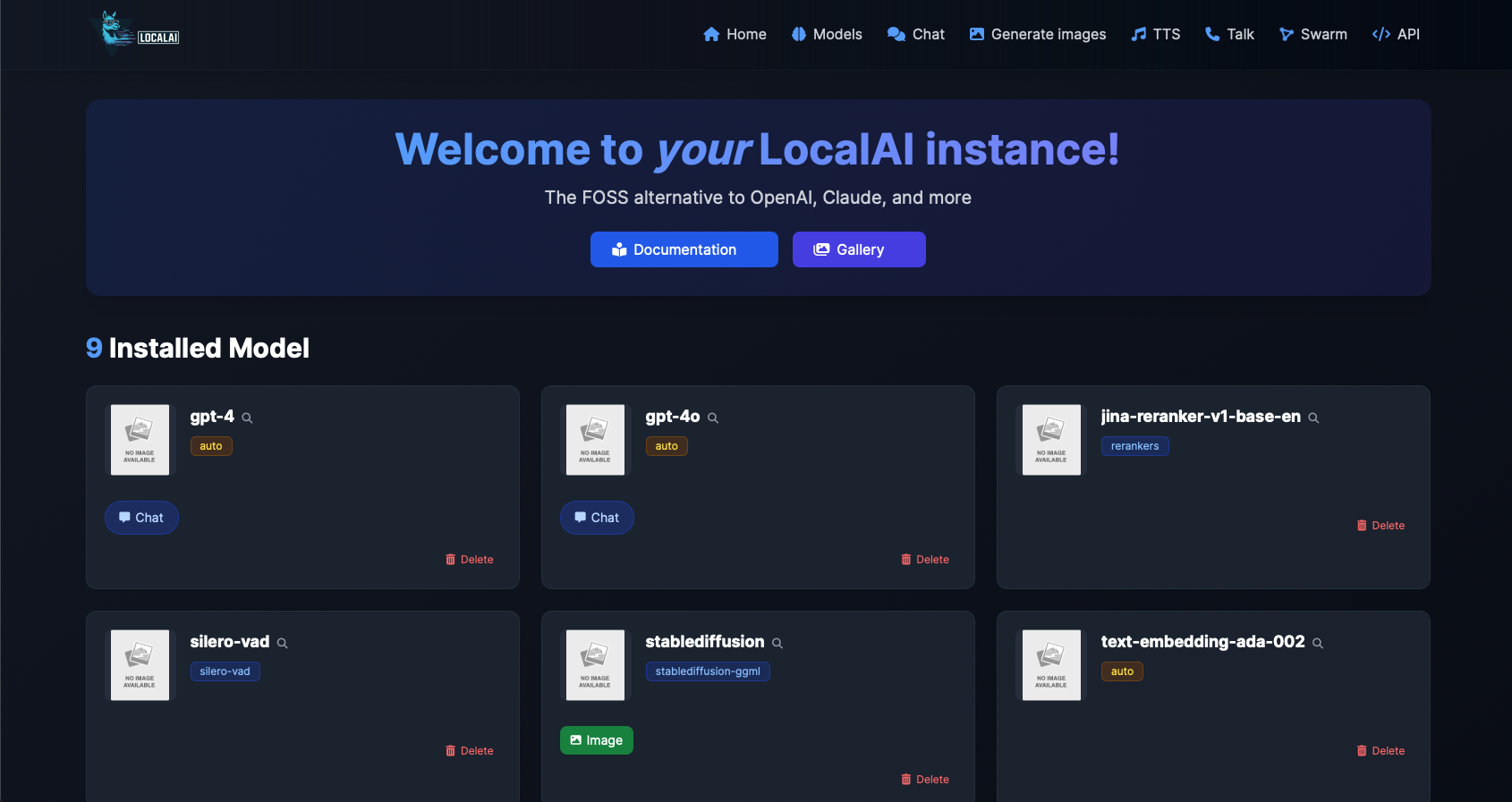 LocalAI Screenshot